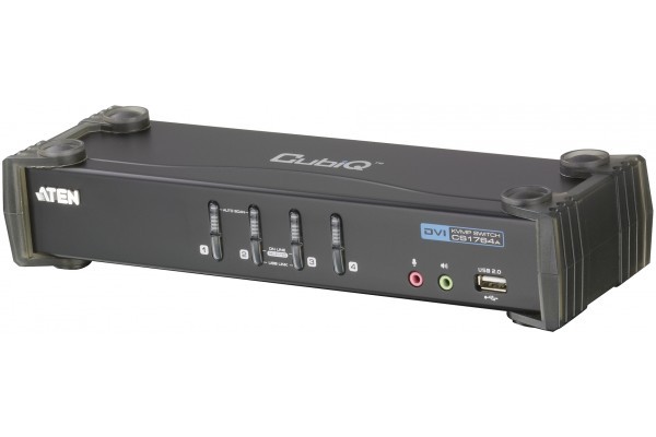 Aten CS1764A KVM DVI / USB + Audio - 4 ports avec cables 