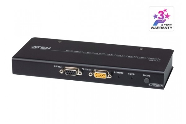 ATEN KA7174 USB VGA KVM Adapter Module with USB, PS/2 and RS-232 Local Console 