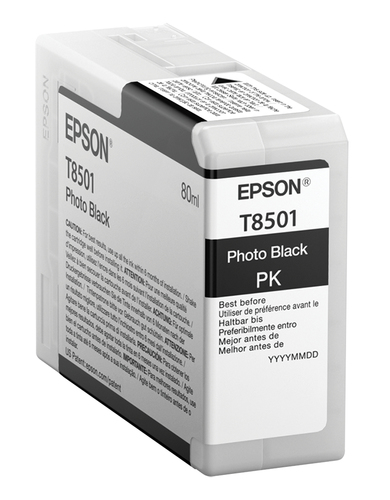 Epson T8501 - 80 ml - photo noire - original - cartouche d'encre - pour SureColor P800, P800 Designer Edition, SC-P800 