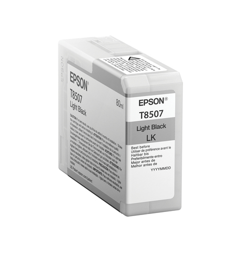 Epson T8507 - 80 ml - noir clair - original - cartouche d'encre - pour SureColor P800, P800 Designer Edition, SC-P800