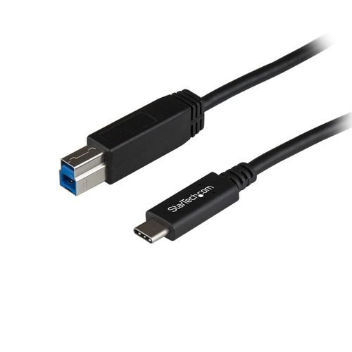 StarTech.com Câble USB 3.1 USB-C vers USB-B de 1 m - Cordon USB C vers B - Mâle / Mâle - Noir - Câble USB - USB-C (M) pour USB Type B (M) - USB 3.1 - 1 m - noir - pour P/N: PEXUSB311AC3, PEXUSB312C3, SV231DHU34K6, SV231HU34K6, SV231QDPU34K, SV431HU34K6 