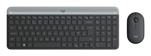 Logitech Slim Wireless Combo MK470 - Ensemble clavier et souris - sans fil - 2.4 GHz - Français - graphite