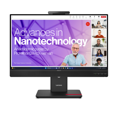 Lenovo ThinkVision T27qd-4v - Écran LED - 27" - 2560 x 1440 QHD @ 120 Hz - IPS - 350 cd/m² - 1500:1 - 4 ms - HDMI, 2xDisplayPort, 2xUSB-C - haut-parleurs - noir eclipse 