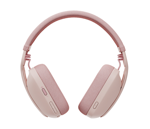 Logitech Zone Vibe Wireless - Micro-casque - circum-aural - Bluetooth - sans fil - USB-C via un adaptateur Bluetooth - rose - Certifié pour Microsoft Teams 