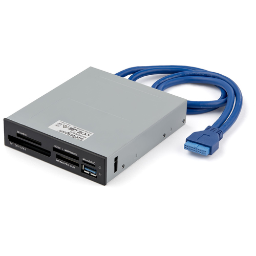 Startech Lecteur multi-cartes interne USB 3.0 avec support UHS-II - Lecteur de cartes mémoire - SD / Micro SD / MS / CF - Lecteur de carte - 3,5 po (CF I, CF II, MS, MS PRO, MMC, SD, MS Duo, MS PRO Duo, miniSD, microSD, SDHC, MS Micro, microSDHC, SDXC, MS 
