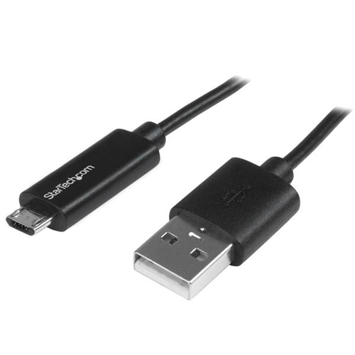 StarTech Câble USB vers Micro-USB de 1 m - Cordon Micro USB avec indicateur de chargement LED - M/M - Noir - Câble USB - Micro-USB de type B (M) pour USB (M) - 1 m - noir - disponible 24 / 48h