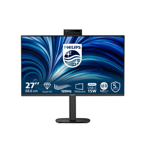 Philips 27B2N3500JH - 3000 Series - écran LED - 27" - 2560 x 1440 QHD @ 120 Hz - IPS - 1500:1 - 2xHDMI, DisplayPort - haut-parleurs - noir 