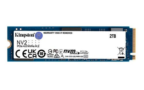 Kingston NV2 - SSD - 2 To - interne - M.2 2280 - PCIe 4.0 x4 (NVMe) - pour Intel Next Unit of Computing 12 Pro Kit - NUC12WSKi5 