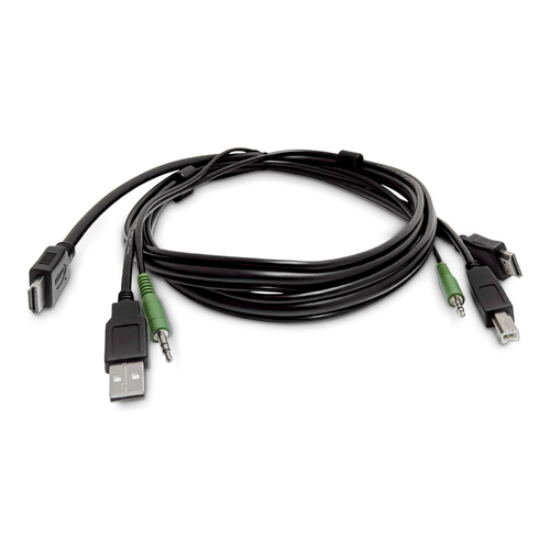 StarTech.com - Câble adaptateur - HDMI, USB type A, prise audio de 3,5 mm mâle pour HDMI, USB Type B, prise audio de 3,5 mm mâle - 1.8 m 