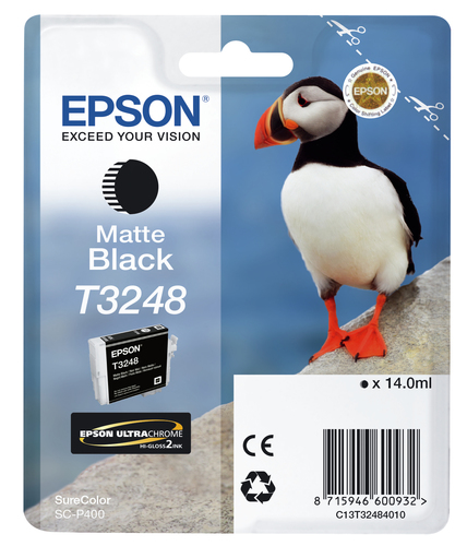 Epson T3248 - 14 ml - noir mat - original - cartouche d'encre - pour SureColor P400, SC-P400 - disponible 15 jours 