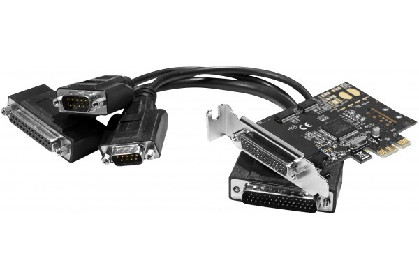 Carte PCI-Express 1X - 2xRS232 +1xParallele Low Profile 