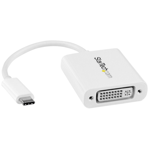 StarTech Adaptateur vidéo USB Type-C vers DVI - Convertisseur USB-C vers DVI-I - M/F - 1920x1200 - Blanc (CDP2DVIW) - Adaptateur vidéo externe - USB-C - DVI - blanc - pour P/N: TB4CDOCK 
