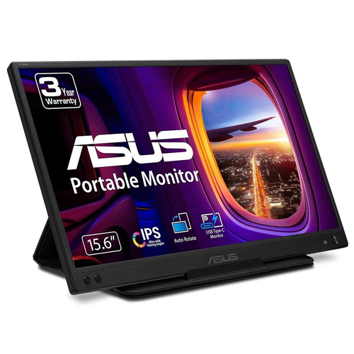 ASUS ZenScreen MB166C - Écran LED - 15.6" (16" visualisable) - portable - 1920 x 1080 Full HD (1080p) @ 60 Hz - IPS - 250 cd/m² - 800:1 - 5 ms - USB-C 