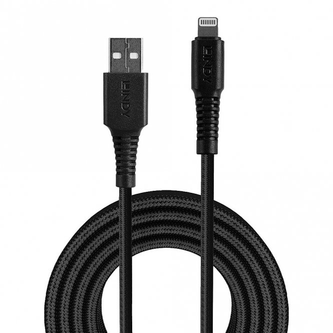 Lindy Câble de charge haute résistance USB Type A vers Lightning, 1m 