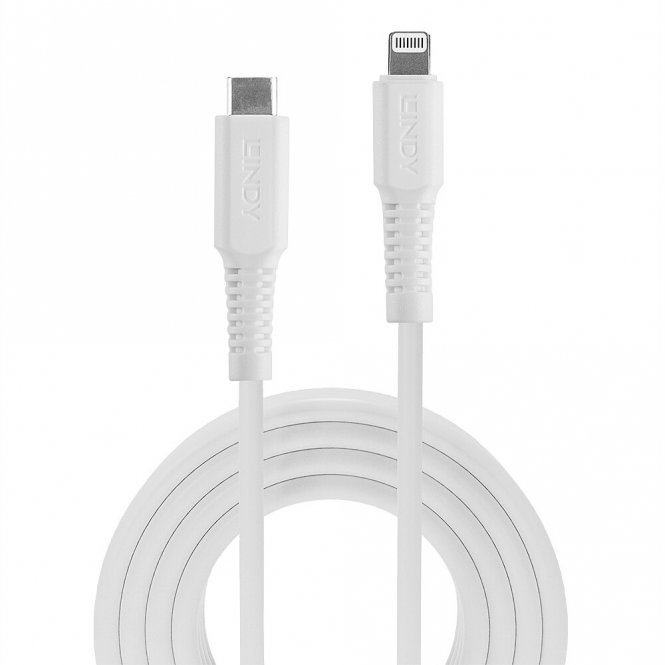 Lindy Câble USB Type C vers Lightning, Blanc, 0.5m 