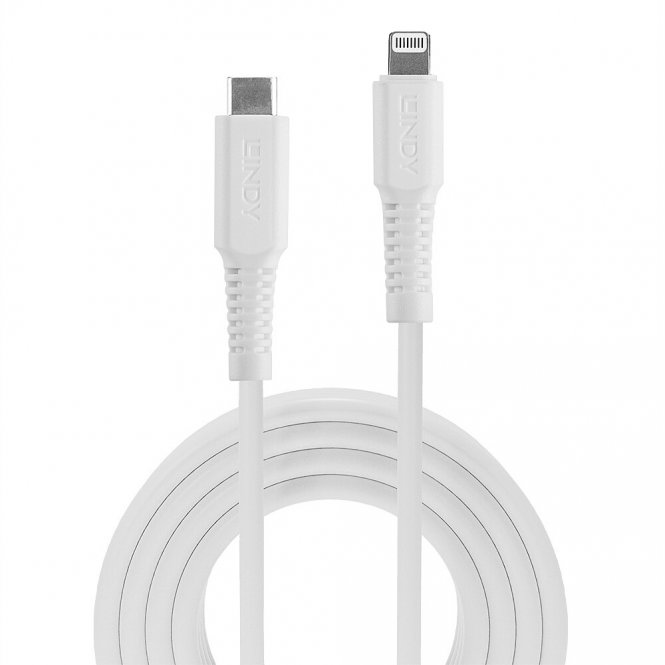 Lindy Câble USB Type C vers Lightning, Blanc, 2m 