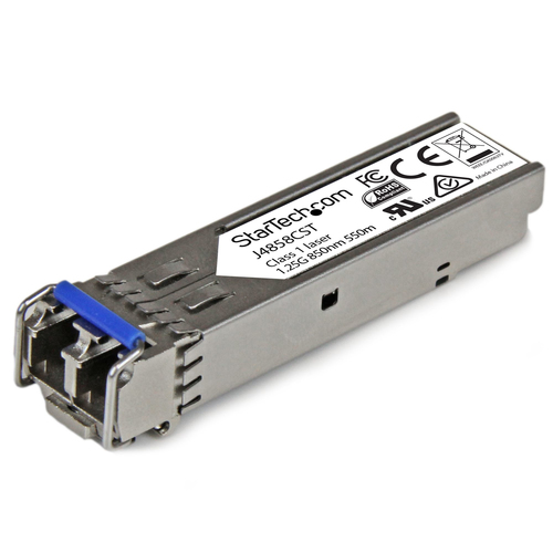 StarTech.com Module de transceiver SFP à fibre optique Gigabit - Compatible HP J4858C - Multimode LC avec DDM - 550 m - Module transmetteur SFP (mini-GBIC) (équivalent à : HP J4858C) - 1GbE - 1000Base-SX - LC multi-mode - jusqu'à 550 m - 850 nm - pour P/N