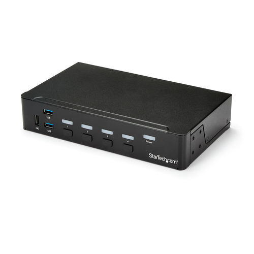 StarTech.com Switch KVM USB HDMI à 4 ports - Commutateur écran clavier souris HDMI avec hub USB 3.0 intégré - 1080p (SV431HDU3A2) - Commutateur écran-clavier-souris/USB - 4 x KVM / audio / USB + 3 x SuperSpeed USB - 1 utilisateur local - Montable sur rack 