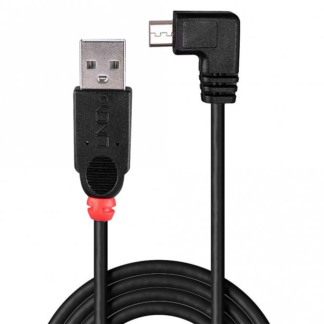 Lindy Câble USB 2.0 type A / micro-B coudé, 2m 