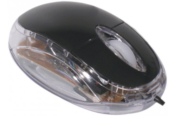 Mini souris optique lumineuse noire USB 