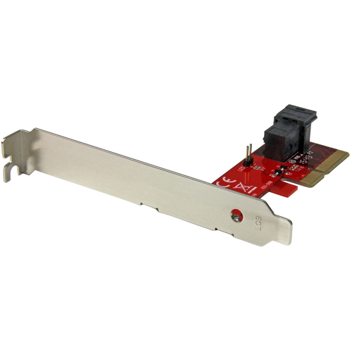 StarTech.com Adaptateur PCI Express x4 vers SFF-8643 pour SSD U.2 PCIe NVMe - Carte d'extension pour SSD U.2 NVMe via slot PCI Express - Adaptateur d'interface - 2.5" - Expansion Slot to U.2 - SAS 12Gb/s - PCIe x4 - rouge 