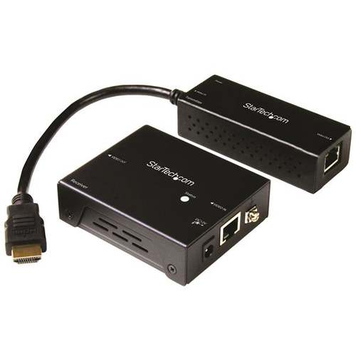 StarTech.com Kit extender HDBaseT avec transmetteur compact - Étendeur HDMI via Cat5 - HDMI via HDBaseT - 4K - Prolongateur audio/vidéo - émetteur - plus de CAT 5 - HDMI de 19 broches de type A / RJ-45 - jusqu'à 70 m - pour P/N: SVA12M2NEUA, SVA12M5NA 