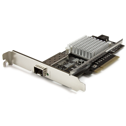 StarTech.com Carte réseau PCI Express à 1 port fibre optique 10 Gigabit Ethernet SFP+ ouvert - Chipset Intel - Adaptateur NIC PCIe - MM/SM - Adaptateur réseau - PCIe 2.0 x8 - 10GbE - 10GBase-LR, 10GBase-SR, 10GBase-LRM - noir - pour P/N: SFP10GBBXDST, SFP 