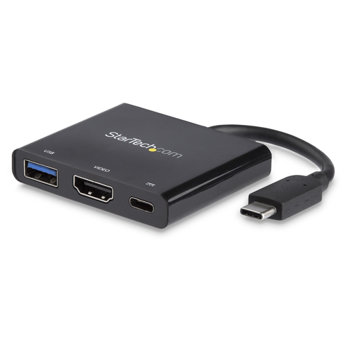 StarTech.com Adaptateur USB-C vers HDMI 4K - Power Delivery et port USB-A - Station d'accueil - USB-C / Thunderbolt 3 - HDMI 