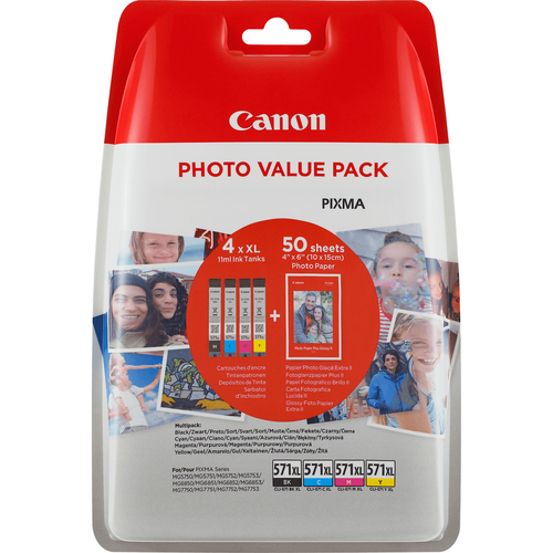 PVP/CLI-571XL+PP-201 CMYK 50sh BLIST 