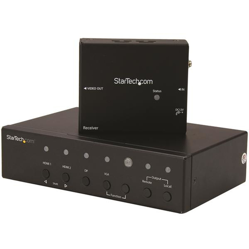 Startech Extendeur vidéo HDBaseT - Multi-entrées - HDMI VGA DisplayPort via Cat5e ou Cat6 - Étendeur HDBaseT avec switch intégré - 4K - Prolongateur audio/vidéo - HDMI - plus de CAT 5e/6 - jusqu'à 70 m - disponible 24 / 48h 