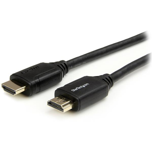 StarTech.com Câble HDMI grande vitesse haute qualité avec Ethernet de 3 m - Cordon HDMI vers HDMI - Câble HDMI 2.0 - 4K 60 Hz (HDMM3MP) - Câble HDMI avec Ethernet - HDMI mâle pour HDMI mâle - 3 m - noir - pour P/N: EXTEND-HDMI-4K40C6P1, KITBXAVHDPEU, KITB
