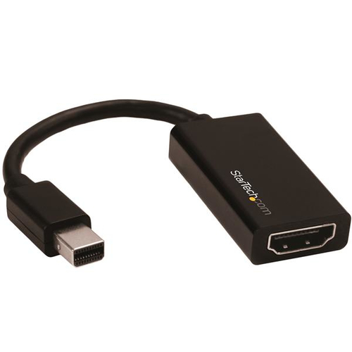 StarTech.com Adaptateur Mini DisplayPort vers HDMI - Convertisseur Mini DP vers HDMI - M/F - Ultra HD 4K 60 Hz - Noir - Convertisseur vidéo - DisplayPort - HDMI
