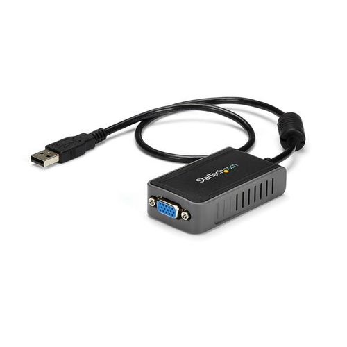 StarTech.com Adaptateur / Convertisseur vidéo USB 2.0 vers VGA HD15 - Carte graphique externe - Mâle / Femelle - 1440x900 - Adaptateur vidéo - Conformité TAA - USB mâle pour HD-15 (VGA) femelle - 7.5 cm - gris - pour P/N: MXT101MM 