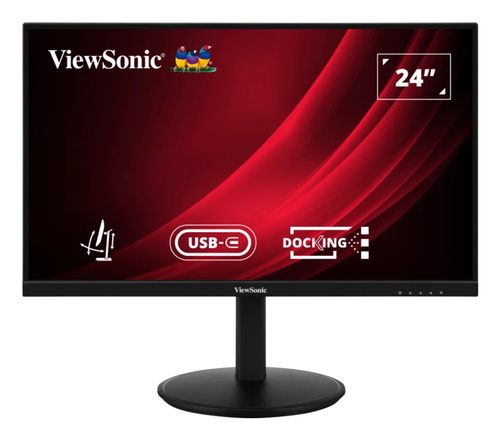 ViewSonic VG2409U-2 - Écran LED - 24" - 1920 x 1080 Full HD (1080p) @ 100 Hz - IPS - 350 cd/m² - 1300:1 - HDR10 - 4 ms - HDMI, DisplayPort, USB-C - haut-parleurs 