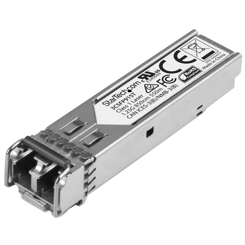 StarTech.com SFP à fibre optique Gigabit compatible HP 3CSFP91 - 550 m - Module transmetteur SFP (mini-GBIC) (équivalent à : HP 3CSFP91) - 1GbE - 1000Base-SX - LC multi-mode - jusqu'à 550 m - 850 nm 