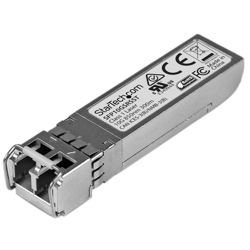 StarTech.com SFP+ à fibre optique 10 Gb compatible Cisco SFP-10G-SR-S - Module transmetteur SFP+ (équivalent à : Cisco SFP-10G-SR-S) - 10GbE - 10GBase-SR - LC multi-mode - jusqu'à 300 m - 850 nm