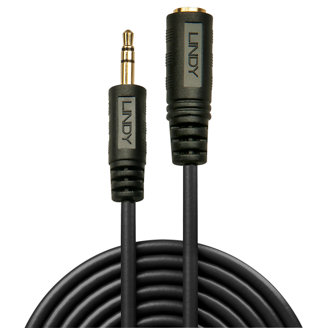 Lindy Câble audio Premium jack stéréo 3,5mm mâle/femelle, 2m 