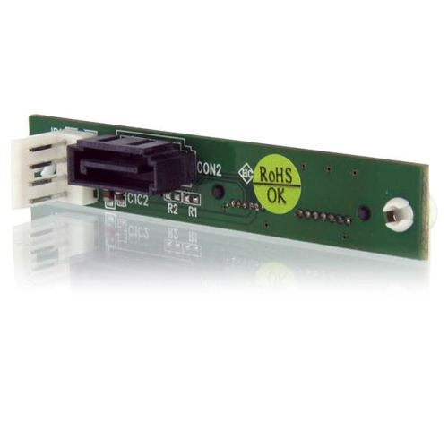 StarTech.com Adaptateur Slimline SATA vers SATA avec alimentation SP4 - Monture a vis - Adaptateur ATA - SATA Slimline (F) pour alimentation interne 4 plots, SATA (M) - noir