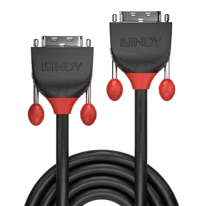 Lindy Câble DVI-D Dual Link, Black Line, 3m - disponible 24 / 48h 