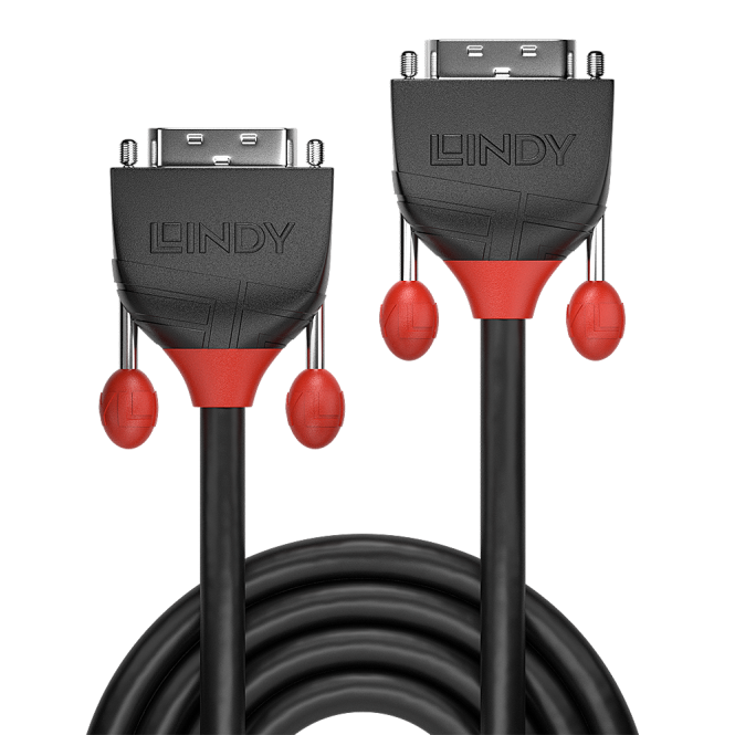 Lindy Câble DVI-D Dual Link, Black Line, 2m 