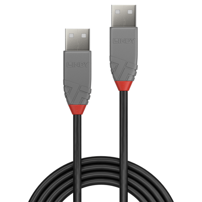 Lindy Câble USB 2.0 type A/A, Anthra Line, 0.2m 