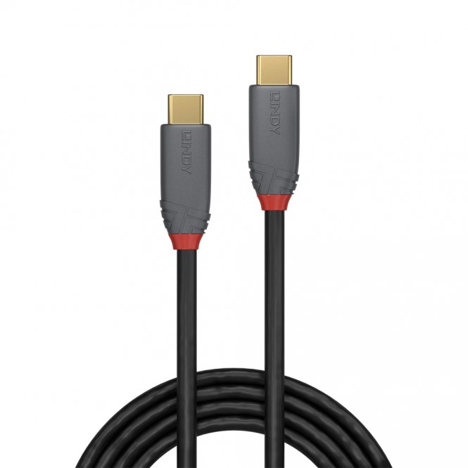 Lindy Câble USB 3.2 Type C vers C, 10Gbit/s, 100W PD, Anthra Line, 5m