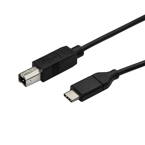 StarTech.com Câble USB C - 3 m - USB-C vers USB-B - Câble imprimante - USB 2.0 - Cordon USB Type-C - Câble imprimante USB C - Câble USB - USB-C (M) droit pour USB type B (M) droit - Thunderbolt 3 / USB 2.0 - 3 m - noir - pour P/N: SV231DHU34K6, SV231HU34K 