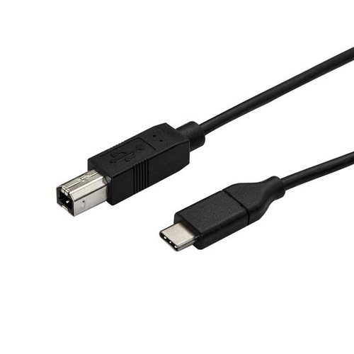 StarTech.com Câble USB C - 50 cm - USB-C vers USB-B - Câble imprimante - USB 2.0 - Cordon USB Type-C - Câble imprimante USB C - Câble USB - USB-C (M) pour USB type B (M) - Thunderbolt 3 / USB 2.0 - 50 cm - noir 