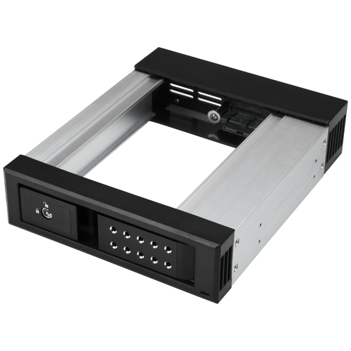 StarTech.com Rack disque dur 5.25 vers 3.5 - Aluminium - Backplane HDD SSD - Sans tiroir - Échange à chaud - Baie disque dur 5,25" - Adaptateur pour baie de stockage - 5,25" à 3,5" - pour P/N: 25SATSAS35HD 