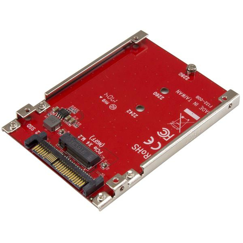 StarTech.com Adaptateur PCIe M.2 - U.2 SFF-8639 - Pour SSD M.2 PCIe NVMe - SSD PCIe - Carte PCI Express (U2M2E125) - Adaptateur d'interface - M.2 - M.2 Card - U.2 - rouge - disponible 15 jours 