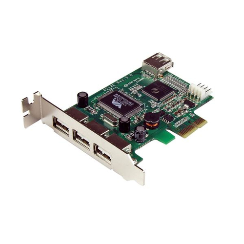 StarTech.com Carte contrôleur PCIe à 4 ports USB 2.0 - 3x USB A externe - 1x USB A interne - Adaptateur USB - PCI Express x1 profil bas - USB, USB 2.0 - 4 ports - pour P/N: ST4200MINI2 