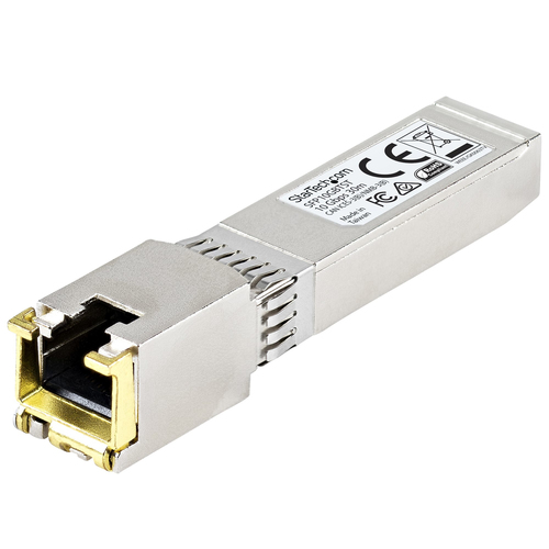 StarTech.com SFP+ 10 Gigabit RJ45 cuivre 10GBase-T - Conforme MSA - 30 m - Module transmetteur SFP+ - 10GbE - 10GBase-X, 10GBase-T - RJ-45 - jusqu'à 30 m - Conformité TAA - pour P/N: PEX10GSFP 