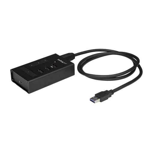 StarTech.com Hub USB 3.0 à 4 ports en métal - Concentrateur USB A vers 3x USB A et 1x USB-C -Montable (HB30A3A1CST) - Concentrateur (hub) - 3 x SuperSpeed USB 3.0 + 1 x USB-C - de bureau - pour P/N: SVA12M2NEUA, SVA12M5NA