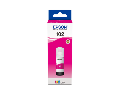 Epson 102 - 70 ml - magenta - original - réservoir d'encre - pour EcoTank ET-15000, 2750, 2751, 2756, 2850, 2851, 2856, 3850, 4750, 4850, 4856 